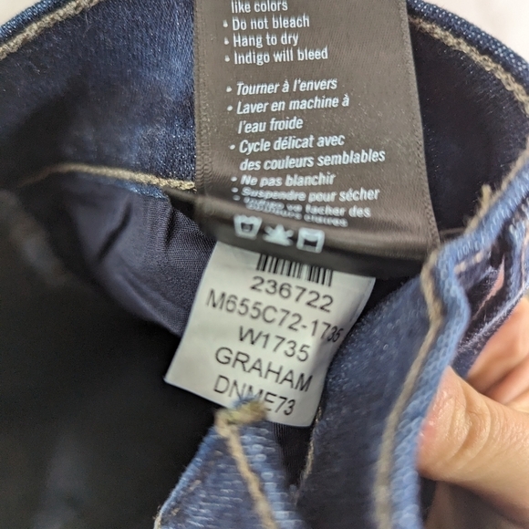 Paige Jeans Mens 34 Federal Slim Straight Stretch Denim Dark Wash Graham - Picture 15 of 16